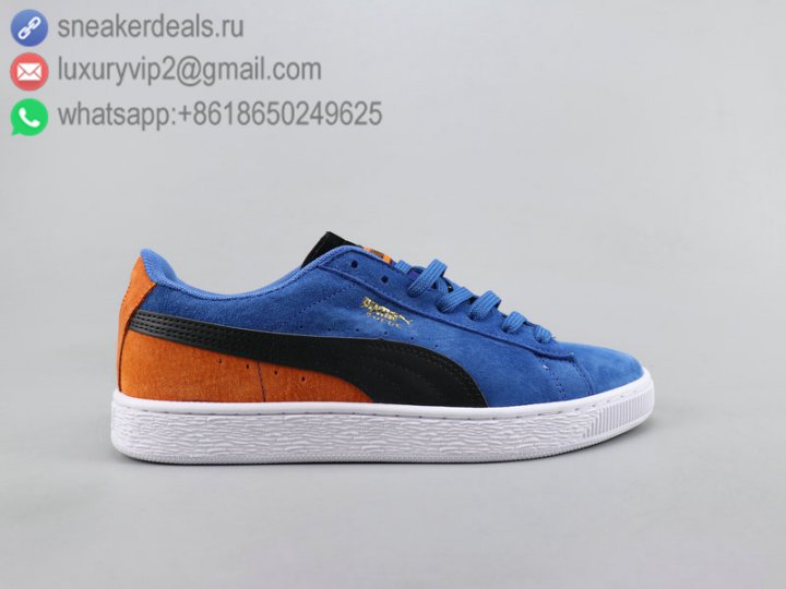 Puma Suede Men Skate Shoes Blue Orange Size 39-44